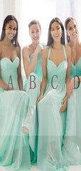 Elegant Sweetheart Off Shoulder A-Line Satin Dresses for Maid of Honor, Bridesmaid Dresses, CP397