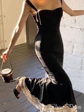Elegant Black Mermaid Popular Maxi Long Evening Gowns, Formal, Birthday Party, FM440