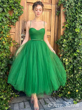 Elegant Green Spaghetti Strap A-line Popular Maxi Long Party Prom Dresses,Evening Dress Online, FM536