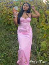 Elegant Pink Spaghetti Strap Mermaid Popular Maxi Long Party Prom Dresses,Evening Dress Online, FM538