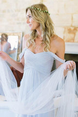 Elegant A-Line Off Shoulder Popular Cheap Long Wedding Party Bridesmaid Dresses Online, CP125