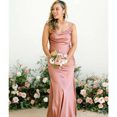 Elegant Mermaid Spaghetti Straps Cheap Popular Long Wedding Party Bridesmaid Dresses Online, CP149
