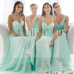 Elegant Sweetheart Off Shoulder A-Line Satin Dresses for Maid of Honor, Bridesmaid Dresses, CP397