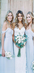 Elegant A-Line Off Shoulder Popular Cheap Long Wedding Party Bridesmaid Dresses Online, CP125