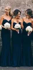 Charming Mermaid Sweetheart Sleeveless Cheap Popular Long Wedding Party Bridesmaid Dresses Online, CP169