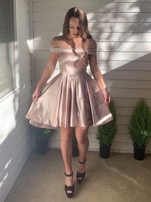 Elegant Off Shoulder Square Sleeveless Popular Short Homecoming Prom Dress, CPH127